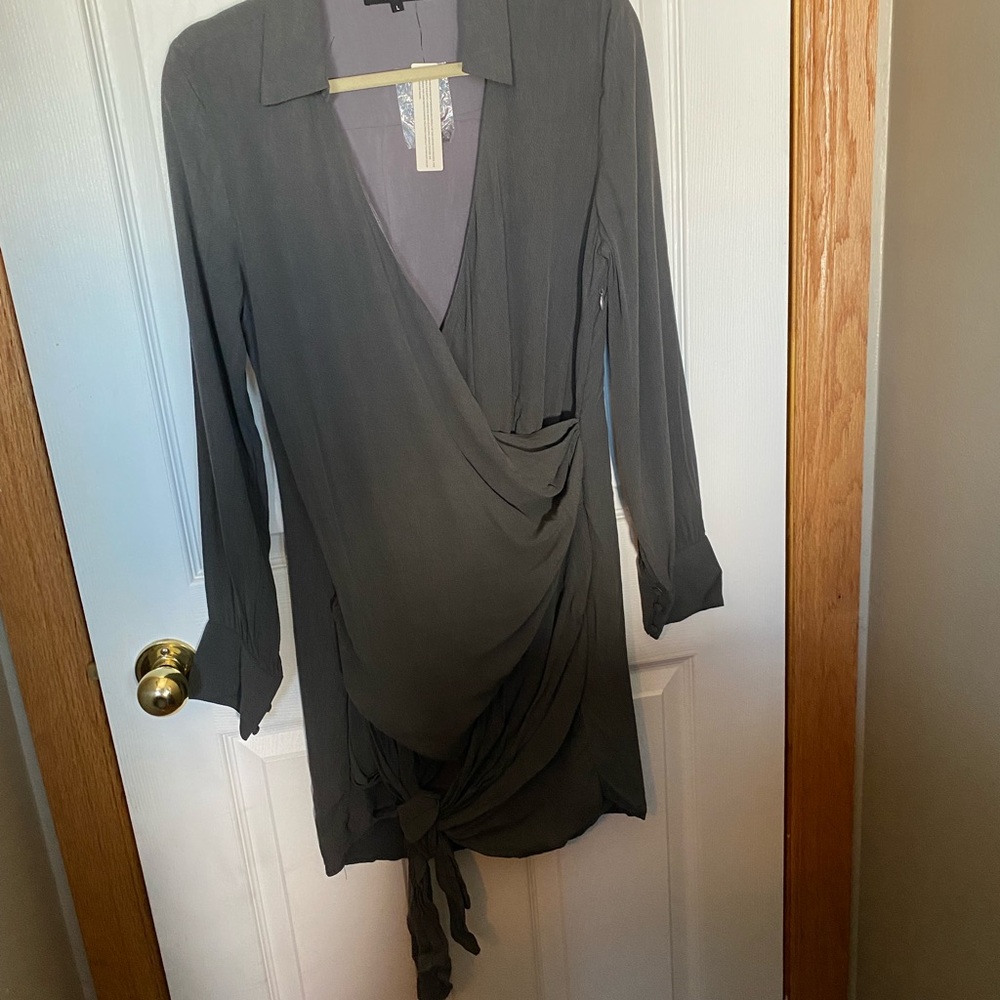*SOLD* 
Olivaceous Faux Wrap Dress NWT